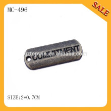 MC496 Großhandelsantike-Messingschmucksache-Namenscharme nach Maß Metallcharme